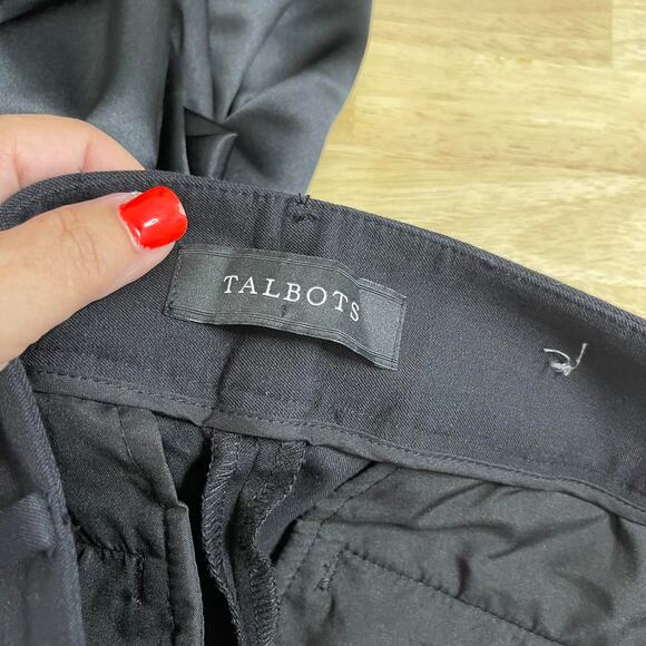 Talbots slacks pants trousers women's 10 black Chinos THE NEWPORT PANT - Picture 8 of 16